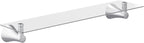 Moen Flara Chrome Glass Bathroom Vanity Shelf, 21" W x 5.19" D x 3" H, YB0390CH