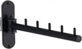 Folding Wall Mounted Clothes Hanger Rack with Swing Arm, Foldable 180°Rotation, Stainless Steel 304 Folding Clothes Hanger Drying Rack Rod, for Laundry Room Valet Hook (Black)
