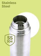 Milton Thermosteel Flip Lid 750, Double Walled Vacuum Insulated Thermos 750 ml | 25 oz | 24 Hours Hot and Cold Water Bottle with Cover, Stainless Steel, BPA Free, Leak Proof | Silver