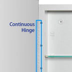 Bathroom Medicine Cabinet with Beveled Edge Mirrored Door 36 x 26 inch, Recessed or Surface Mount, with Adjustable Glass Shelves