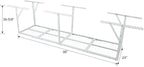 2x8FT Overhead Garage Storage Rack, 450lbs Capacity White Ceiling Shelves, Adjustable Height 22-40 inch, Heavy-Duty Metal Garage Storage System for Seasonal Items