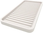 Happitasa Silicone Kitchen Sink Organizer Tray, Sponge Holder and Countertop Protector | Bathroom and Kitchen Soap Dish and Dispenser Tray (Vanilla Cream, 10"x5.25", 10.4 Ounces)