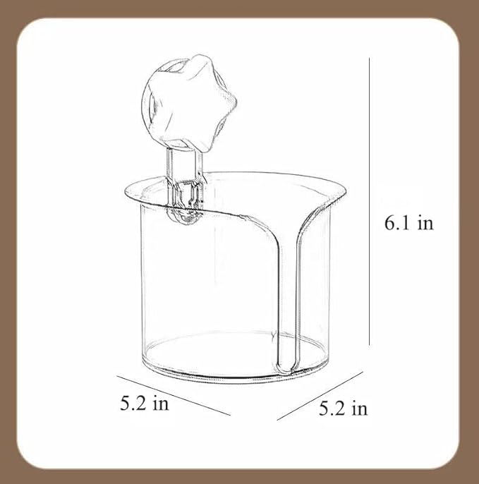 Toilet Paper Holder, Wall-Mounted Acrylic Bathroom Storage Organizer, White Star Design