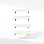 Furinno Tanna Floating Shelves for Wall Set of 4, 22-Inch Bathroom Wall Shelf, Wall Mounted Shelf, for Bathroom Organizers and Storage, Living Room, White Texture