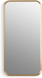 Kohler 35569-BGL Verdera® Framed Bathroom Medicine Cabinet with Mirror, Rectangle Design, Adjustable Shelves, Bathroom Storage, 15 in. W x 30 in. H, Moderne Brushed Gold