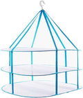 Fashion & Lifestyle Large Size Sweater Hanging Dryer, 3 Tier Folding Drying Rack, Lay Flat to Dry Mesh Clothes Hanger for Delicates and Swimsuit