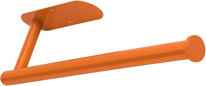 YeeBeny Orange Paper Towel Holder Kitchen Roll Holder, Paper Towel Holder - Self Adhesive or Drilling, Under Cabinet Paper Towel Rack, Wall Mounted Paper Towel(Orange)