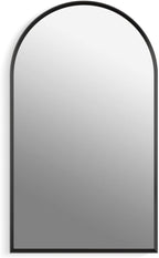 Kohler 36540-BLL Verdera® Medicine Cabinet Mirror, Arched Design, Left-Hinged, Mirrored Interior, Adjustable Shelves, Rustproof, 20 in. W x 34 in. H, Matte Black
