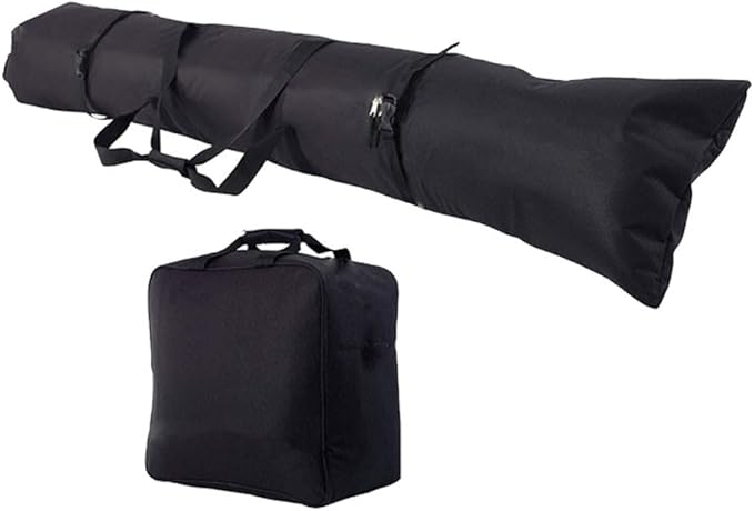Wall Mounted Storage Rack and Bag Set for Ski Equipment Providing Space Saving Solution with Padded Bags for Protection of Ski Boards and Boots