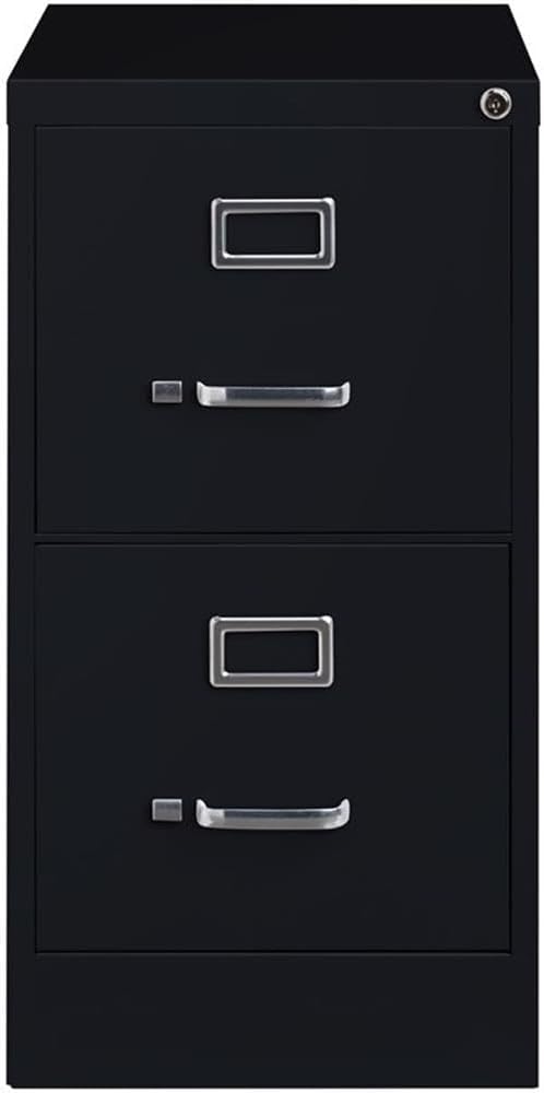 Lorell LLR42291 2-Drawer Vertical File, 15" x 22" x 28, Black