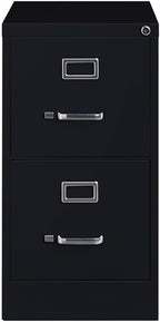 Lorell LLR42291 2-Drawer Vertical File, 15" x 22" x 28, Black