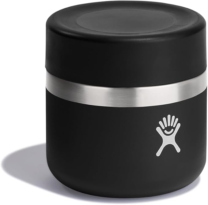 Hydro Flask Food Jar – Insulated Stainless Steel, Snack Travel Container for Hot Food, Lunch, & Soup 8 Oz Black
