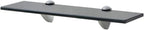 Floating Shelves 2 pcs,Bathroom Shelves,Decor Shelf,Display Shelf,Cloud Shelf,Square Wall Shelf,Easy to Assemble,for Bathroom, Living Room, Bedroom, Kitchen,Glass 15.7"x3.9" 0.3"