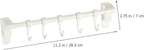 SUPVOX Kitchen Utensil Hooks 5pcs Under Cabinet Storage Rack White Plastic No-Drill Multi-Functional Hanging Organizer for Kitchen Cabinet