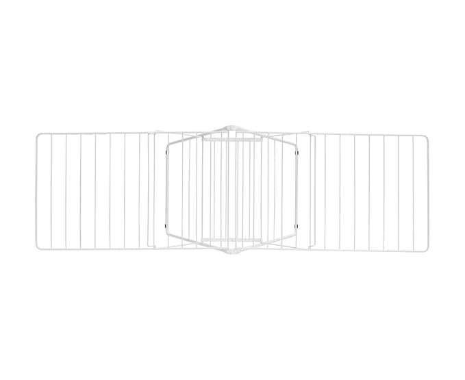 Brabantia HangOn Clothes Drying Rack | 82ft (25m) | White | Large Indoor Clothes Airer Laundry Stand with 2 Fold-Out Wings & Hanger Hooks, Folds Flat | Fits 2 Full Loads