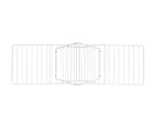 Brabantia HangOn Clothes Drying Rack | 82ft (25m) | White | Large Indoor Clothes Airer Laundry Stand with 2 Fold-Out Wings & Hanger Hooks, Folds Flat | Fits 2 Full Loads