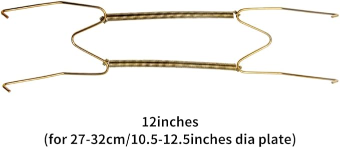 2 Pieces Wall Plate Hanger Decorative Dish Holder 8Inch/10Inch/12Inch/14Inch/16Inch Invisible Plate Dish Hanger Wall Display Hooks Home Decor (12 Inch)