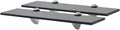 Floating Shelves 2 Pack, Tempered Glass Wall Shelf Set 15.7x3.9 Inch, Modern Invisible Brackets for Bathroom Living Room Bedroom Decor, 22lb Load Capacity, Easy Mounting Hardware Included