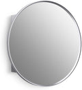 Kohler 35572-CPL Verdera® Framed Medicine Cabinet Mirror, Mirrored Interior, Adjustable Glass Shelf, Rustproof, Bathroom Storage, 24" Round Design, Polished Chrome