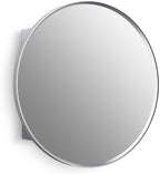 Kohler 35572-CPL Verdera® Framed Medicine Cabinet Mirror, Mirrored Interior, Adjustable Glass Shelf, Rustproof, Bathroom Storage, 24" Round Design, Polished Chrome
