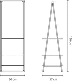 Brabantia - Linn Clothes Rack - Multi-Functional - Space Saver - Adjustable Shelves - Wardrobe Hanging - Drying Rack - Freestanding - Stable - White - Small