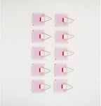 Artliving 1.25 Inch Invisible Adhesive Plate Hanger Set Vertical Plate Holders for The Wall (10 Pack)