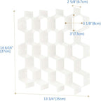 Poeland Drawer Divider Organizer Adjustable DIY Grid Honeycomb Drawer Divider for Underwear Belt Scarf Socks White
