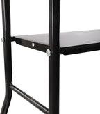 Over The Toilet Storage Rack 3 Tier, Bathroom Organizer Shelf with Hooks 38.5 lbs Capacity, Freestanding Cabinet for Towels Toiletries Metal Shelf, Black