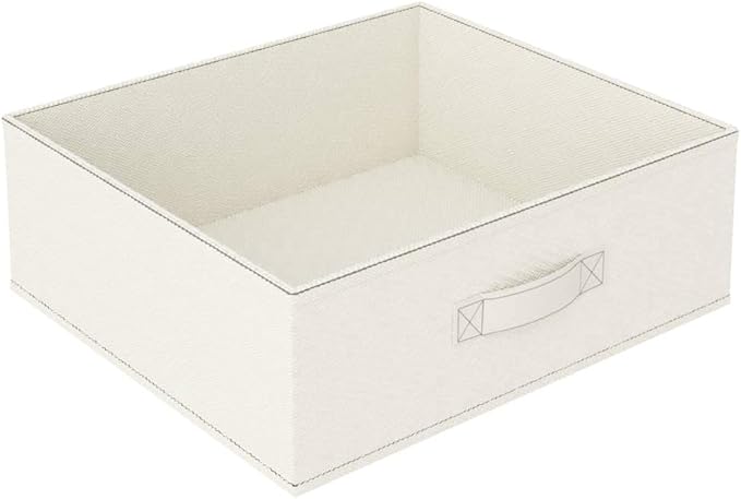 4 Tier Storage Organizer with Removable Fabric Baskets, Cream Steel Frame Shelving Unit for Bedroom Closet Organization, Home Office Storage Solution
