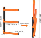Heavy Duty Lumber Storage Rack Wall Mount, Large Metal Bracket for Wood, Plywood, PVC Pipes & Long Tools, Indoor & Outdoor Use (3 Level & 2 Pairs)