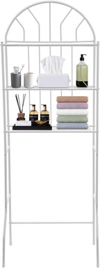 3 Tier Over The Toilet Rack, Shelf Bathroom, Over The Toilet Storage Rack, Stand Organizer Space Saver, White
