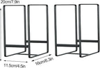 2 Pack Large Plate Holders Organizers Upright Cabinet Dish Drying Racks Metal Plate Dish Organizers Racks Stands for Countertop and Cupboard 7.87in. x 6.29in. x 4.52in. Black
