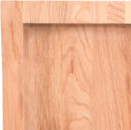 Solid Oak Wall Shelf, 15.7 inch Floating Square Shelves with Live Edge, Rustic Wood Display Shelf for Bathroom, Living Room, Kitchen Wall Decor