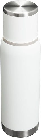 Stanley Adventure-To-Go Vacuum Bottle 1.1 qt, Wide Mouth with Leakproof Cup Lid, Keep Drinks Hot or Cold, Packable for Travel, Insulated Stainless Steel Thermal Bottle, BPA-Free, Frost (Pack of 4)