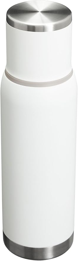 Stanley Adventure-To-Go Vacuum Bottle 1.1 qt, Wide Mouth with Leakproof Cup Lid, Keep Drinks Hot or Cold, Packable for Travel, Insulated Stainless Steel Thermal Bottle, BPA-Free, Frost (Pack of 4)