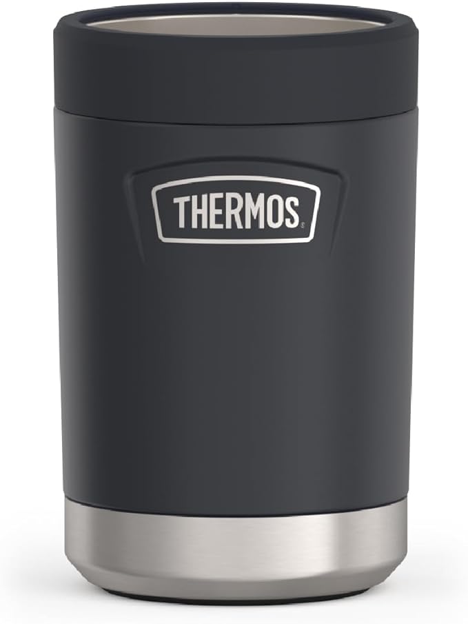THERMOS ICON SERIES, Beverage Can Insulator - 12 Ounce, Granite - Vacuum Insulated Stainless Steel