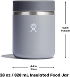 Hydro Flask Food Jar – Insulated Stainless Steel, Snack Travel Container for Hot Food & Soup 28 Oz Cascade Blue