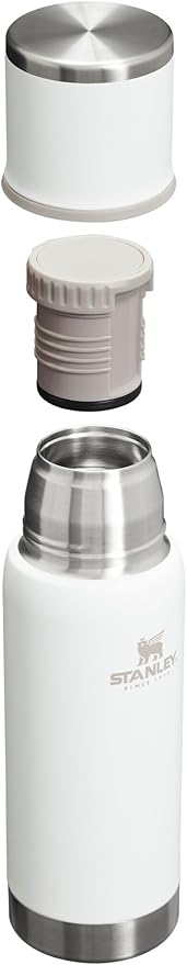 Stanley Adventure-To-Go Vacuum Bottle 17 oz | Wide Mouth with Leakproof Cup Lid | Keep Drinks Hot or Cold | Packable for Travel | Insulated Stainless Steel TherThermal Bottle os | BPA-Free | Frost