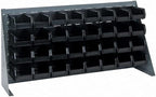Quantum Storage Systems QBR-3619-230-18BK Ultra Bin Complete Bench Rack Package with 18 Ultra Bins, 36" x 8" x 19" , Black
