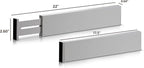 Adjustable Bamboo Drawer Divider Organizers - 6 Pack Large Expandable Drawer Organization Separators for Kitchen Utensils, Dresser, Bedroom, Bathroom, Baby Drawer, Office - 17.5” to 22" (Gray)