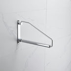 NEWRAIN Laundry Hanger, Wall Mounted Clothes Hanger with Swing Arm Holder Brass Hanging Drying Rack Space Saver,Chrome