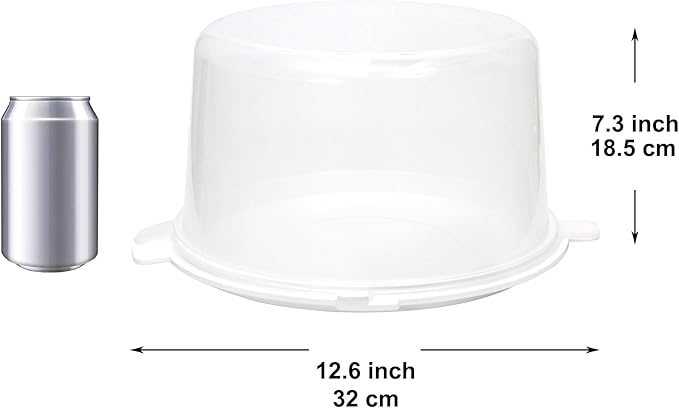 Youngever Plastic Cake Carrier, Clear Cake Container, 12 Inch Cake Carrier with Lid, Cake Storage, Cake Keeper