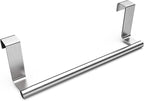 Towel Rack for Cabinet, Strong Steel Kitchen Over Cabinet Towel Bar Holder, 9" Wide - 2 Pack
