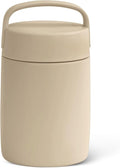 Amazon Basics Insulated Stainless Steel Food Jar, For Hot and Cold, Leak Proof, 16 ounces, Linen Gray