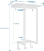 Towel Rack with Shelf and 3 Hooks, Bethom Towel Holders for Bathroom Wall Mounted, Metal White Towel Racks can Hold 3 Large Bath Sheets Blanket