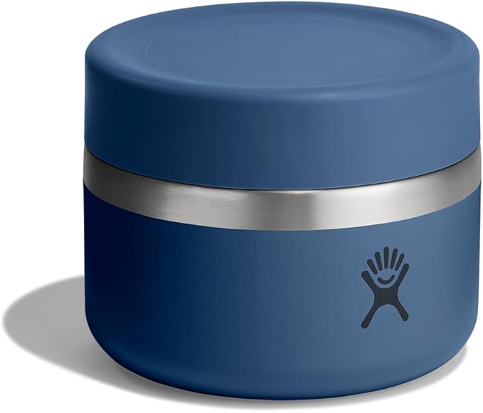 Hydro Flask Food Jar – Insulated Stainless Steel, Snack Travel Container for Hot Food & Soup 12 Oz Harbor Blue