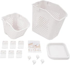 Laundry Hamper Basket Sorter, Multi-Tier PP Laundry Sorter Cart with 4 Wheels, Removable Rolling Laundry Baskets, Heightened Fence, Elevated Bottom (2-Tiers 15.1x29.6in)
