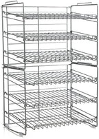 Atlantic Gravity-Fed Compact Double Canrack – Kitchen Organizer, Durable Steel Construction, Stackable or Side-by-Side, PN in Silver (Pack of 2)