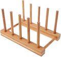 YWSHF Bamboo Wooden Dish Rack Dishes Drainboard Drying Drainer Storage Holder Stand Kitchen Cabinet Organizer for Dish/Plate/Bowl/Cup/Pot Lid/Book
