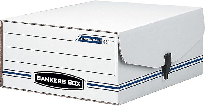 Bankers Box 48110 Storage File Box, Snap Close, 9-1/8-Inch x11-3/8-Inch x4-3/8-Inch, WE/BE